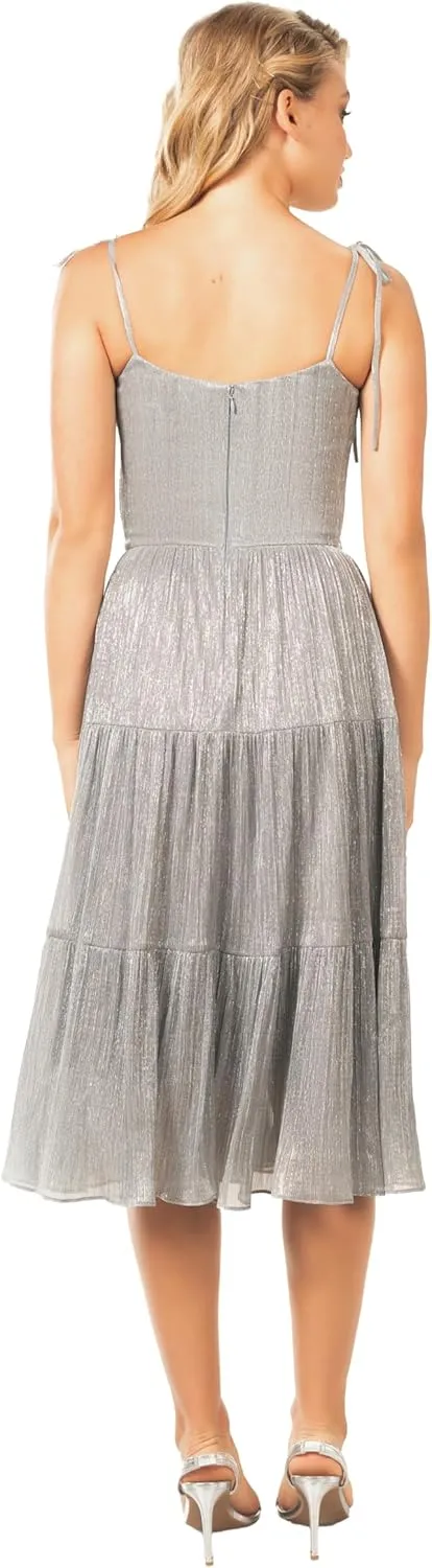 Dress the Population Women's Dream Fit and Flare Midi Dress