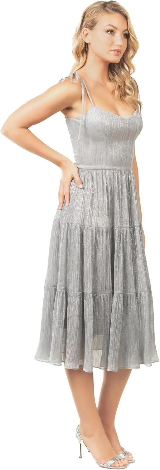 Dress the Population Women's Dream Fit and Flare Midi Dress