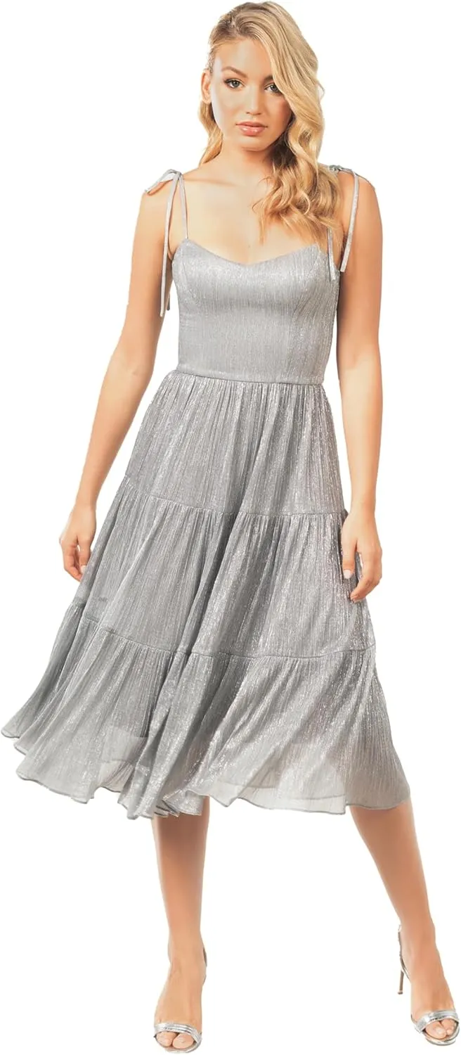 Dress the Population Women's Dream Fit and Flare Midi Dress
