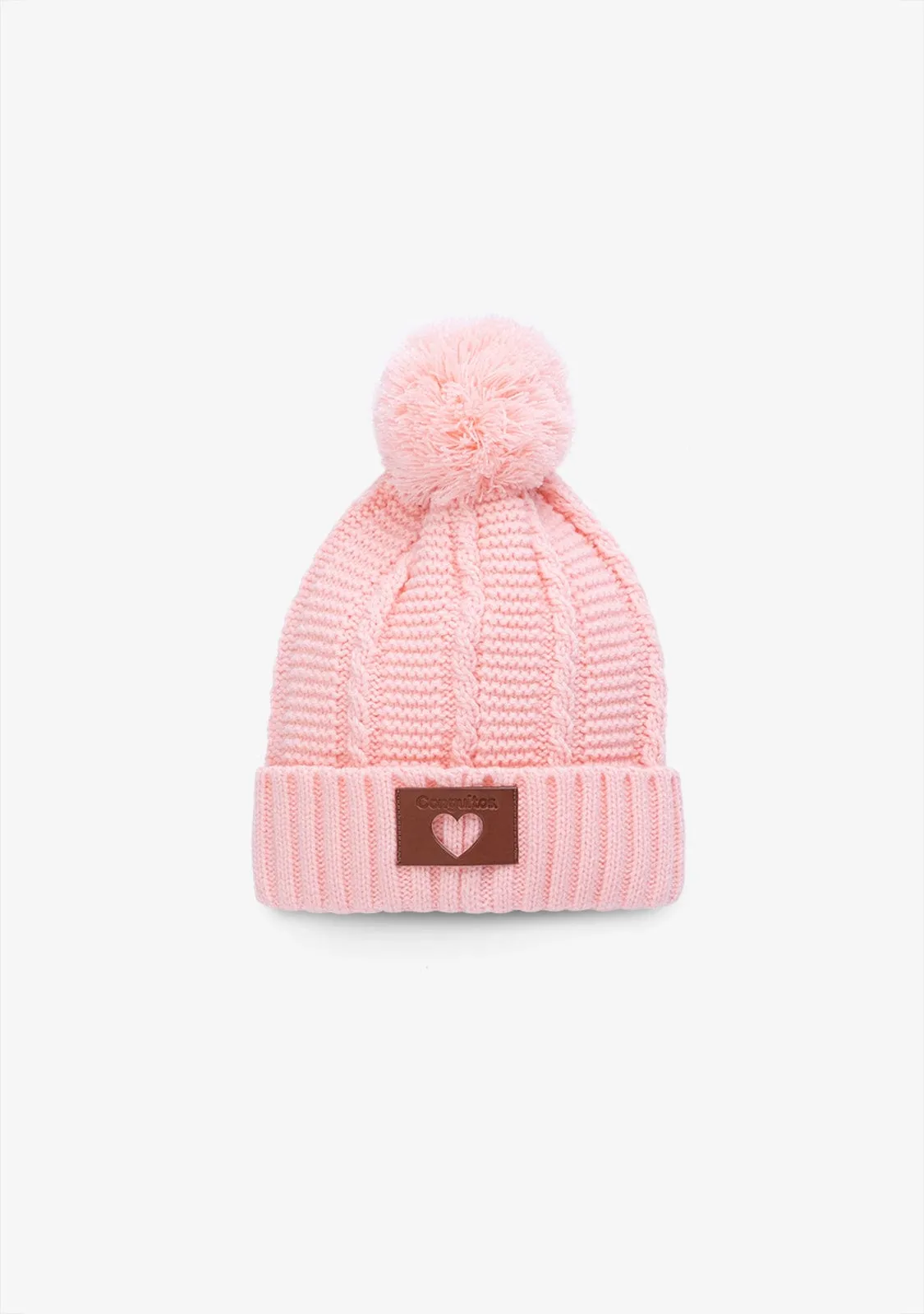 Girl's Pink Pompon Beanie