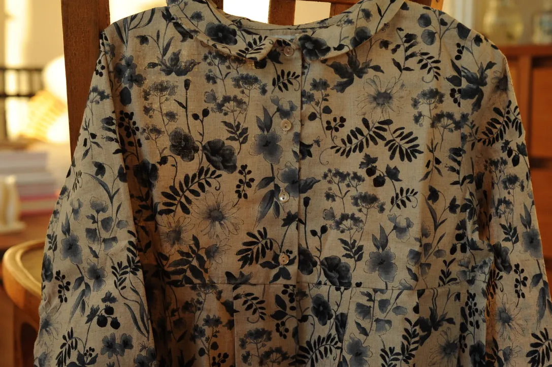 Jeanne Dress Ink Floral