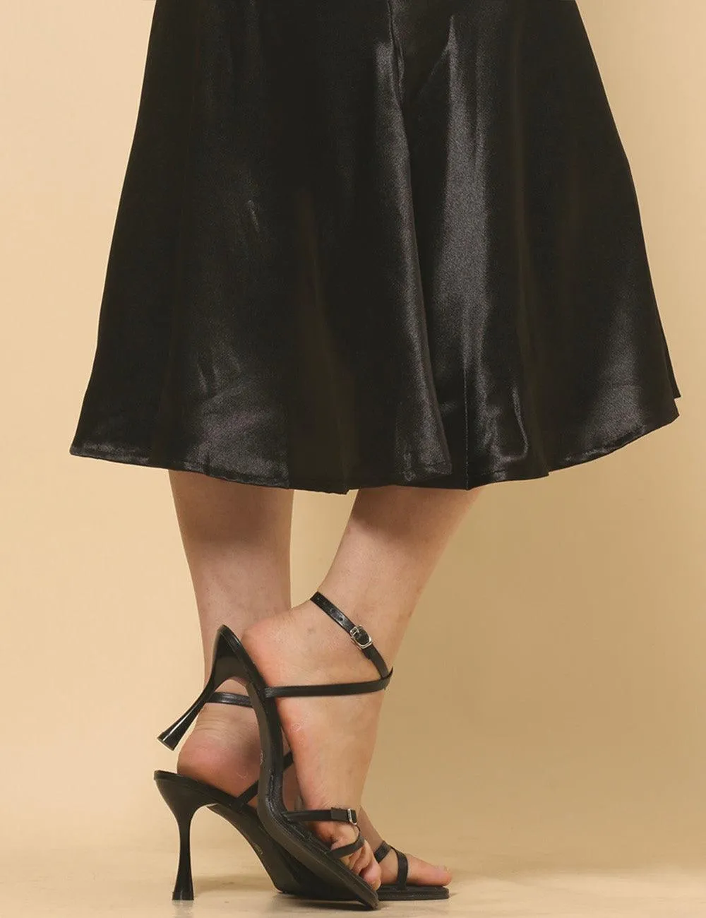 Ladies Velvet Satin Sequin Party Night Out Midi Dress SKD4857