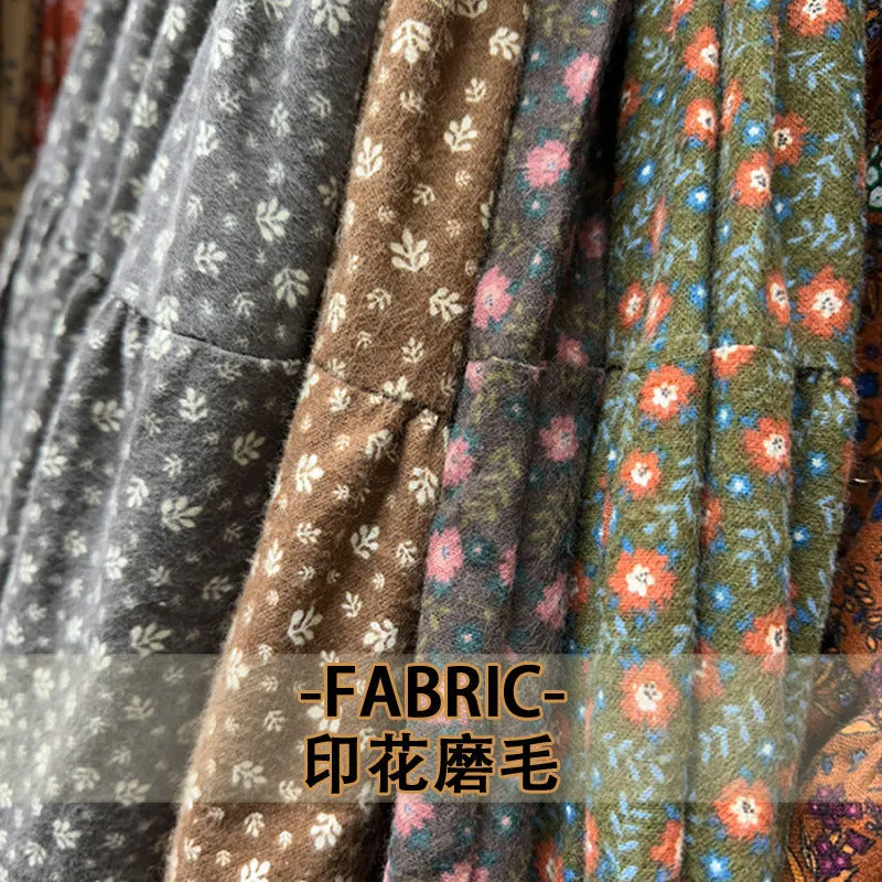 Lanfubeisi fall outfits women Mori Brushed Floral Skirt 2024 Autumn and Winter New Artistic Age-Reducing Mid-Length Umbrella Skirt Cover Slim Skirt