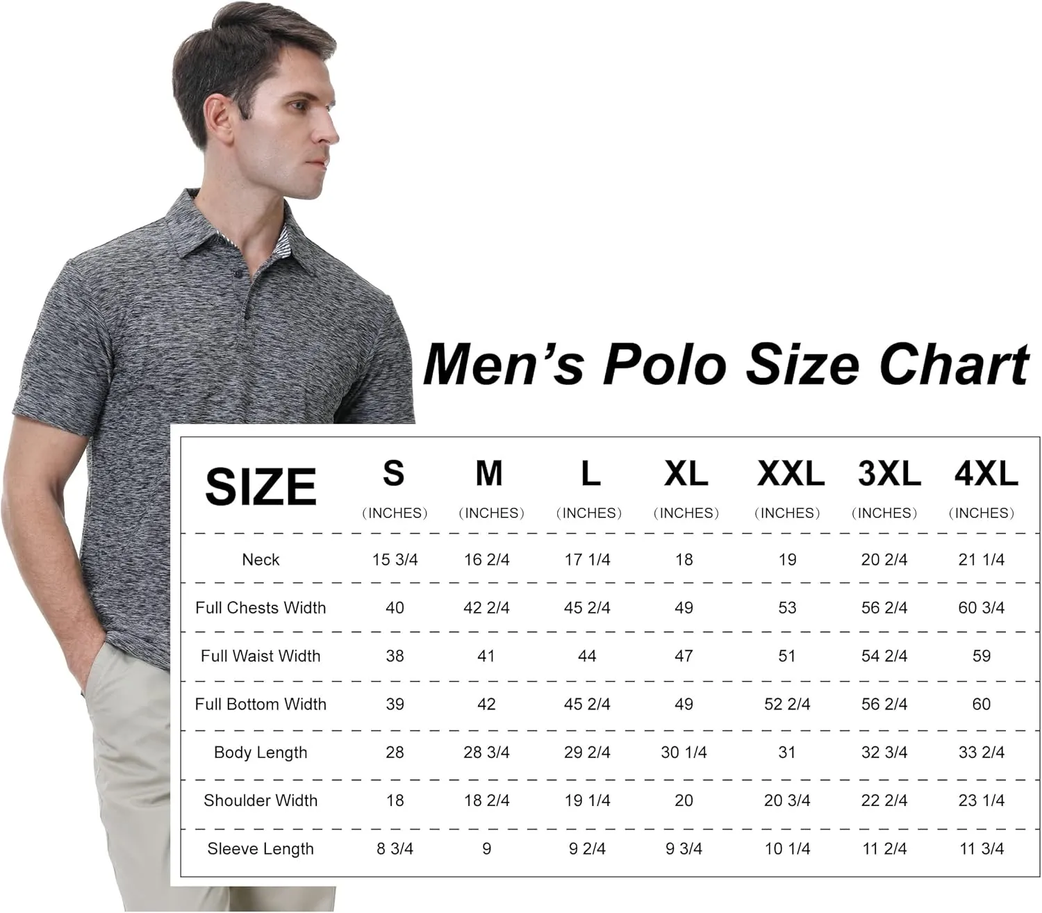 Mens Golf Polo Shirt Moisture Wicking Dry Fit Performance Athletic Short Sleeve Striped Golf Shirts for Men