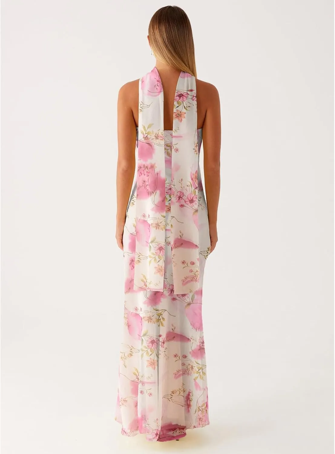 Women Floral Formal Strapless Dress Sexy Backless Maxi Long Dresses Y2K Sleeveless Mesh Bodycon Tube Summer Sundress