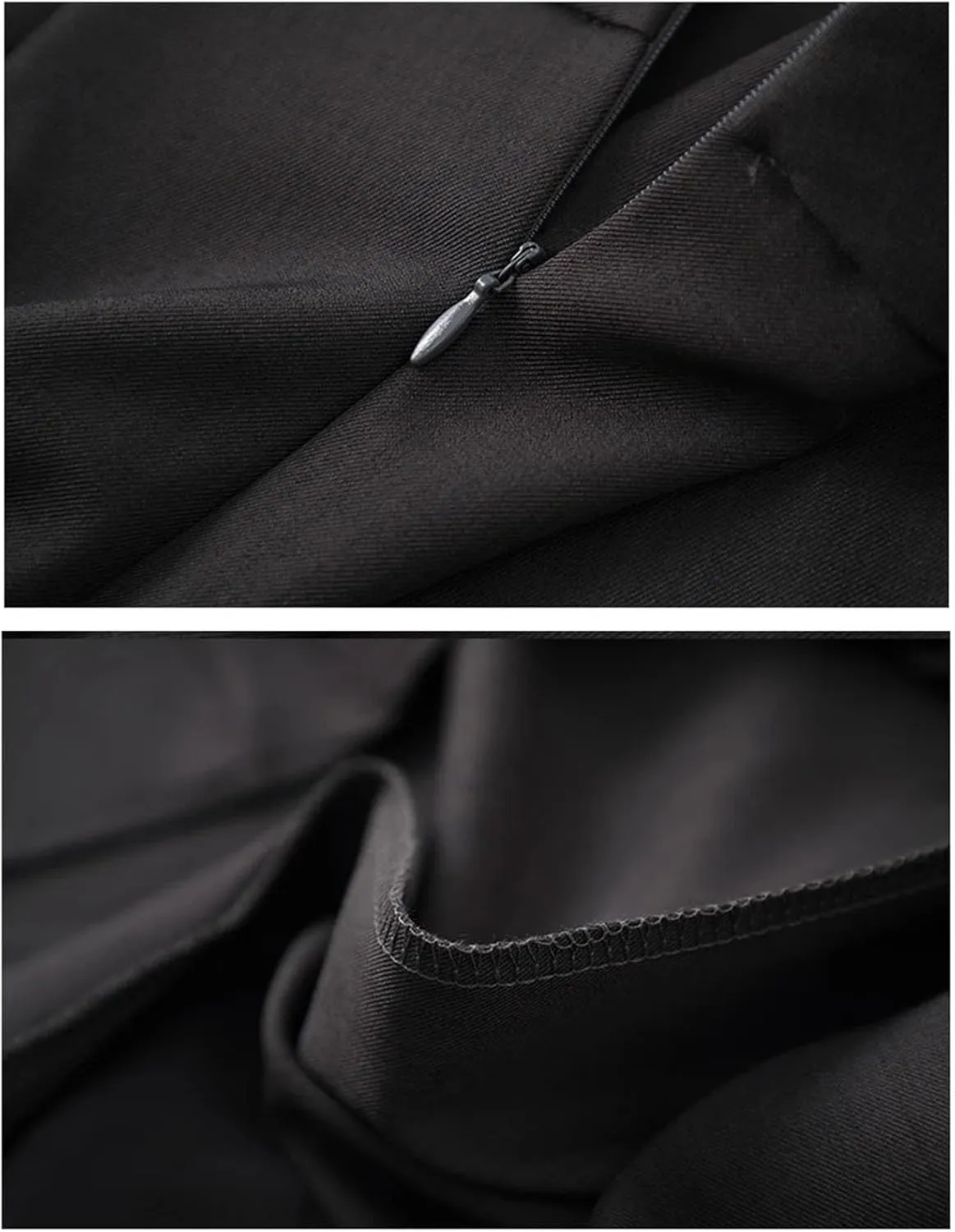 Women's Belted Suit Skirt, Office Pleated Slim Fit Midi