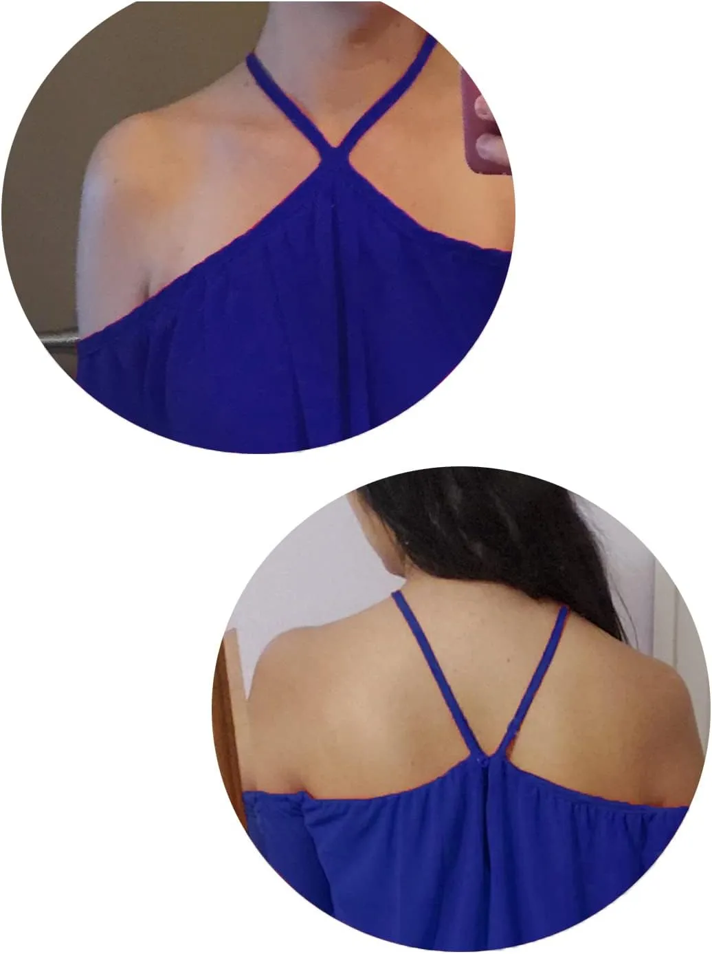 Women's Spaghetti Halter Off The Shoulder Blouse Long Sleeve Shirt Tops
